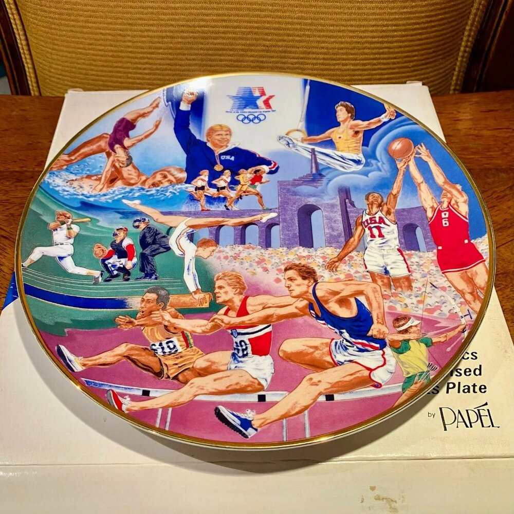 Vtg 1984 Los Angeles Olympic Games Limited Edition Collector’s Porcelain Plate